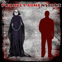 6ft Halloween Decorations Outdoor Life Size Animatronics Grim Reaper