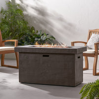 CUSTER Rectangular MGO Fire Pit 50,000 BTU Brown Magnesium Oxide 45