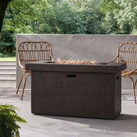 CUSTER Rectangular MGO Fire Pit 50,000 BTU Brown Magnesium Oxide 45