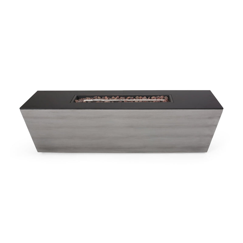 56' RECTANGLE MGO FIRE PIT - 50 000 BTU