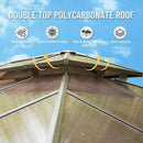 Polycarbonate Hardtop Gazebo Wood-looking