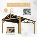 Gable Hardtop Gazebo - Wood-looking Frame
