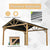 Gable Hardtop Gazebo - Wood-looking Frame