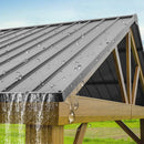 Gable Hardtop Gazebo - Wood-looking Frame