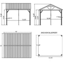 Gable Hardtop Gazebo - Wood-looking Frame
