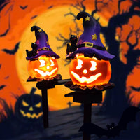 Creative Solar Outdoor Garden Halloween Pumpkin Lantern Resin