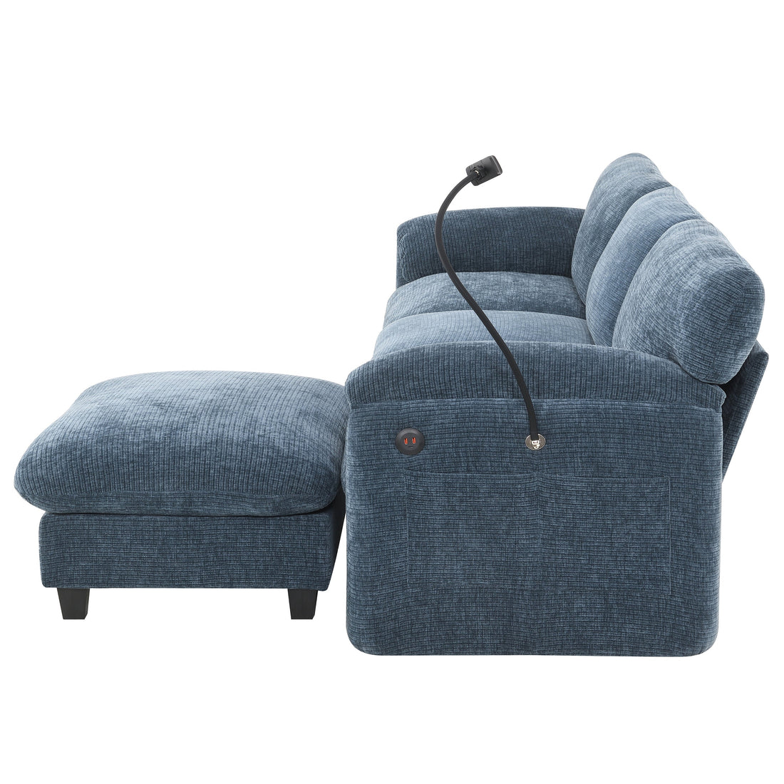 108' Modular Sectional Sofa, L-Shape with 31.5' Extra-Wide Seat