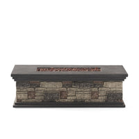 Contemporary Rectangle MGO Fire Pit 50,000 BTU Stone Gray Magnesium