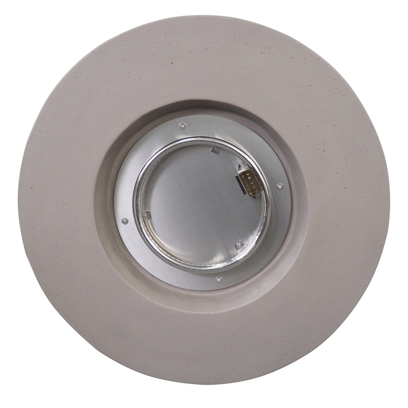 Light Grey Magnesium Oxide 31' Round Fire Pit with 40,000 BTU for