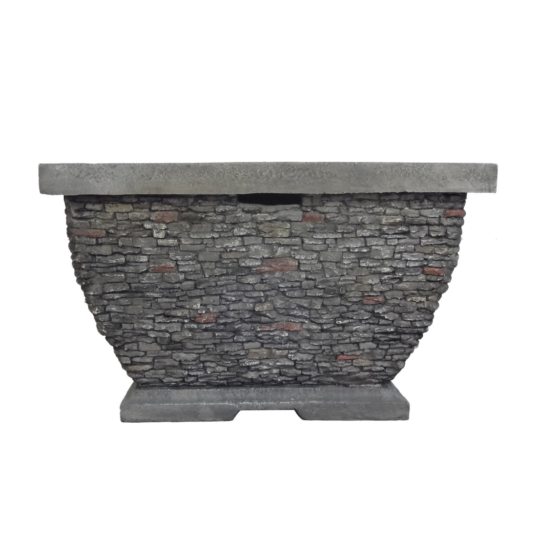 32'  MgO Light-Weight Concrete Wood Burning Square Fire Pit, Grey