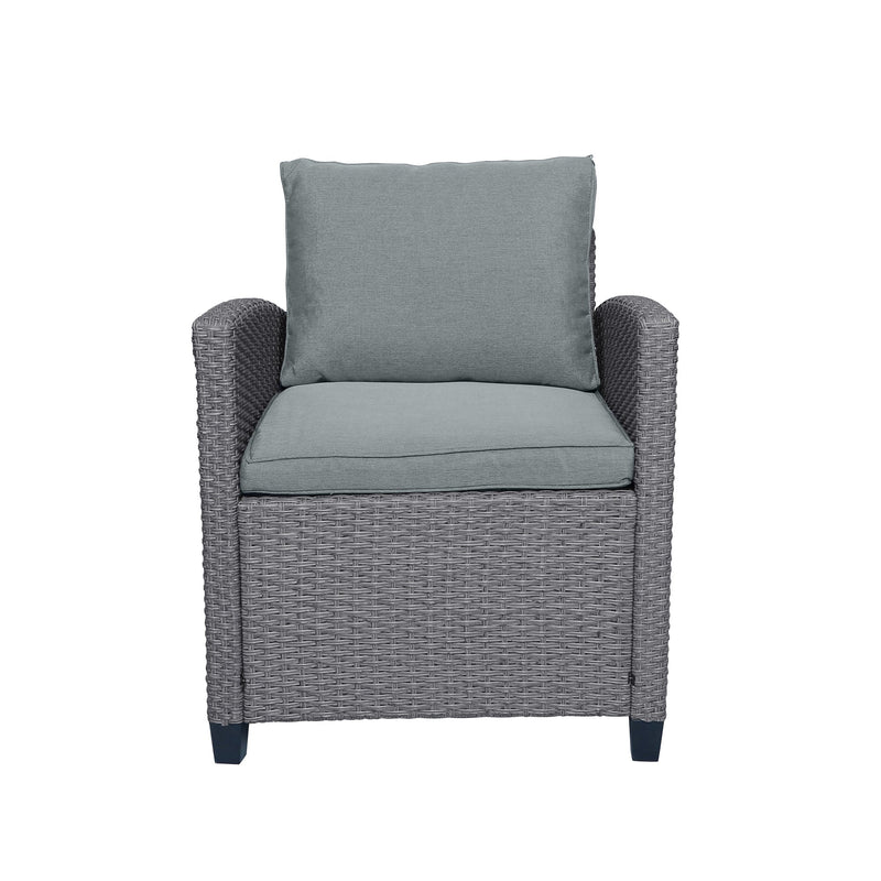 6-Piece Outdoor Rattan Wicker Set Patio Garden Backyard Sofa, Chair